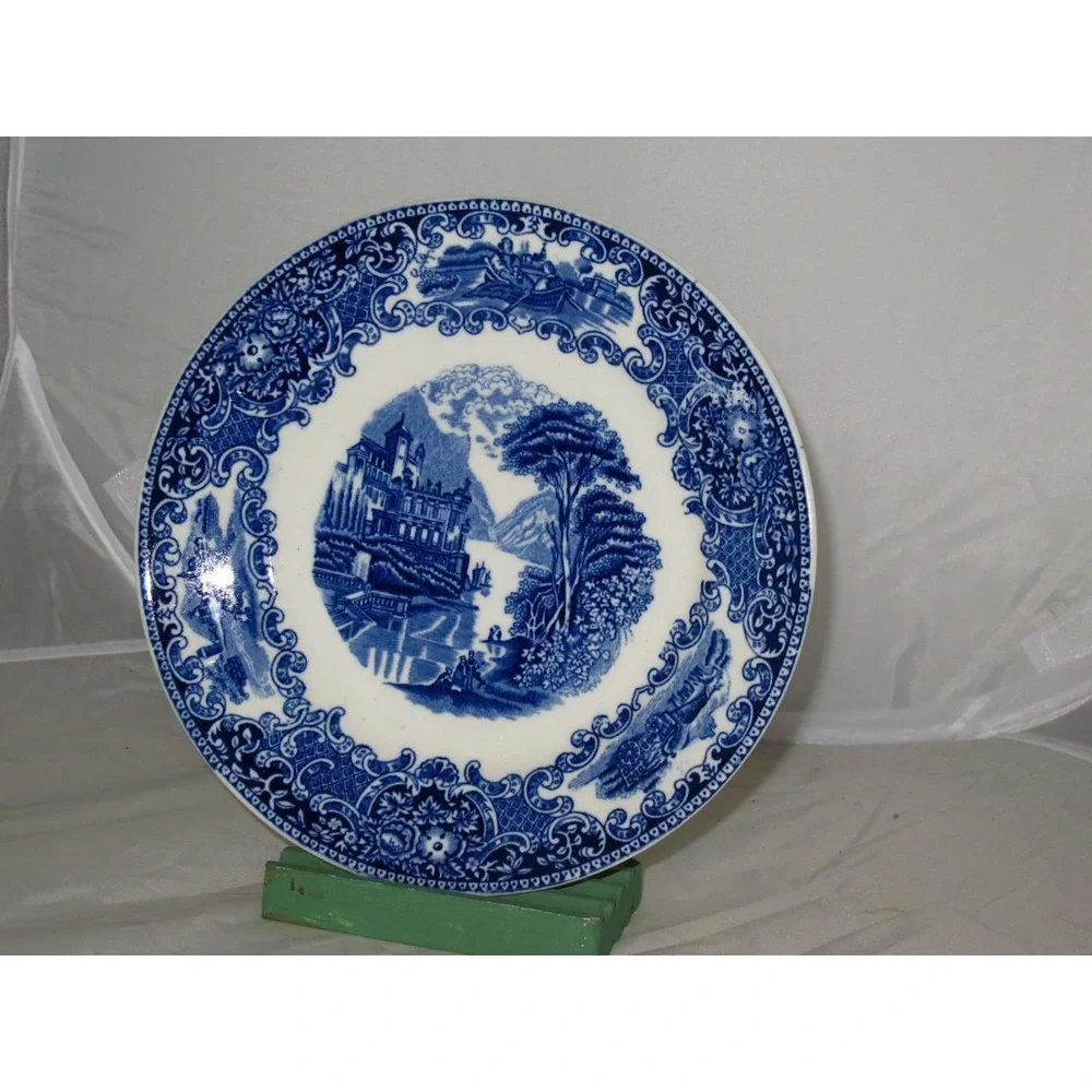 Petrus Regout & Co Cambridge Old‎ England Blue Salad Plate (s) Castillo